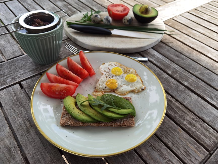 Best brunch in Brussels — vibrant outdoor breakfast setup with avocado toast quail eggs tomatoes and herbs