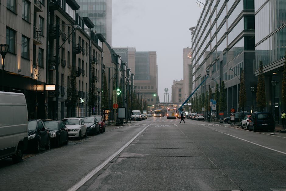 Avenue Louise Brussels guide — best vehicles parked on asphalt road between aged and modern buildings