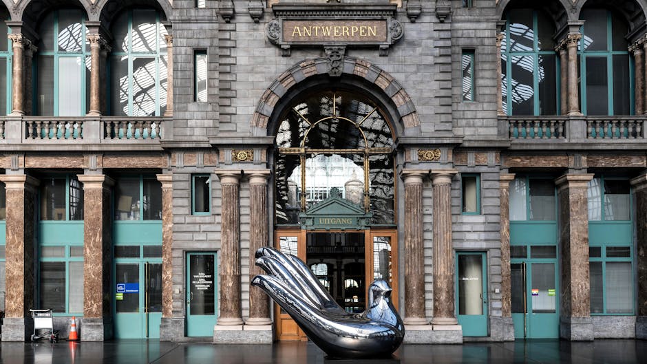 Antwerp day trip from Brussels — best elegant facade of Antwerp Central Station showcasing historical and modern architecture