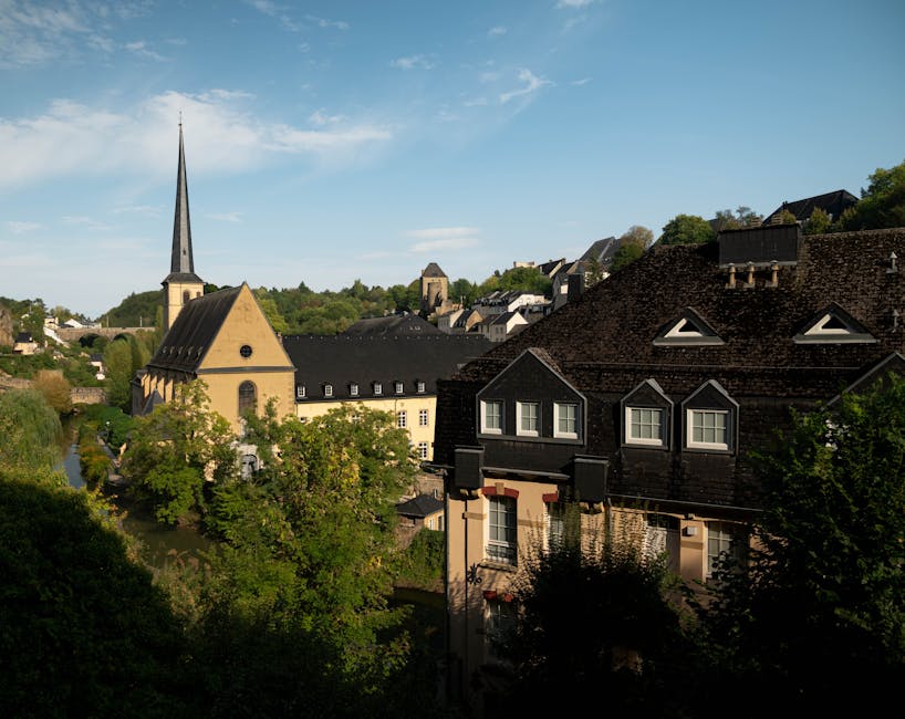 Luxembourg day trip from Brussels — best picturesque view of Luxembourg City featuring historic architecture and lush gardens
