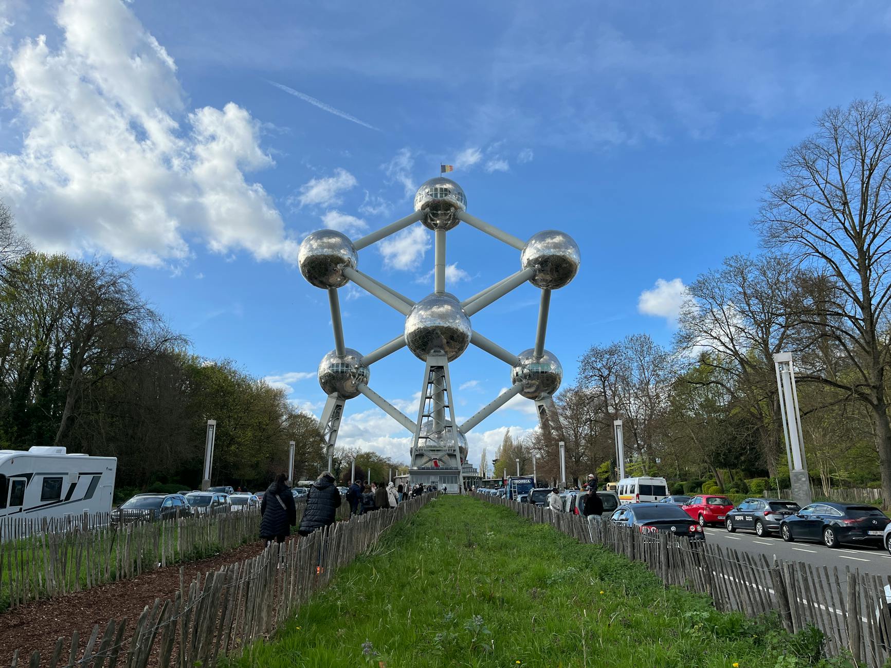The Atomium landmark in Brussels with its distinctive spherical structure