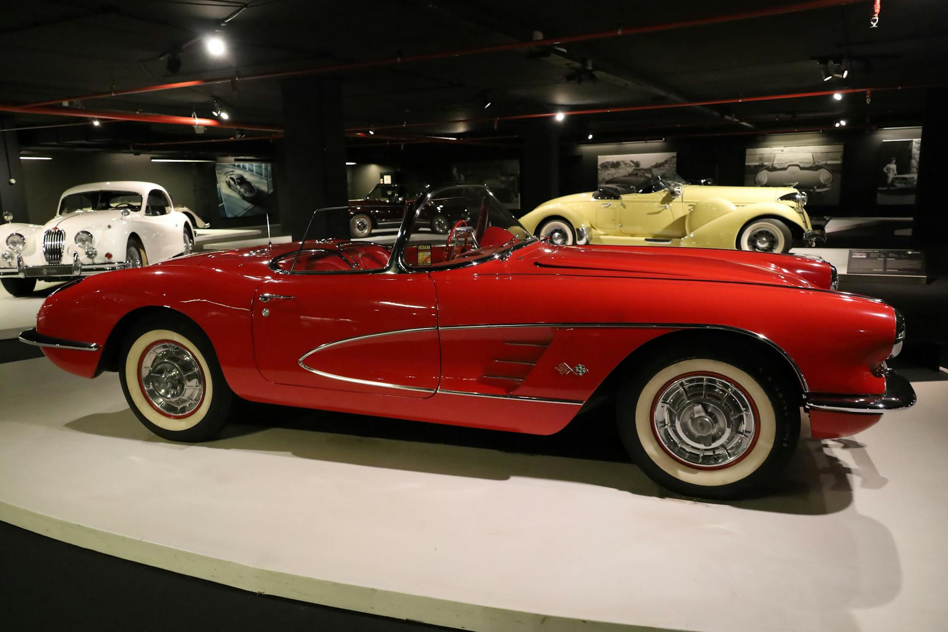 Vintage automobile collection at Autoworld museum Brussels Cinquantenaire