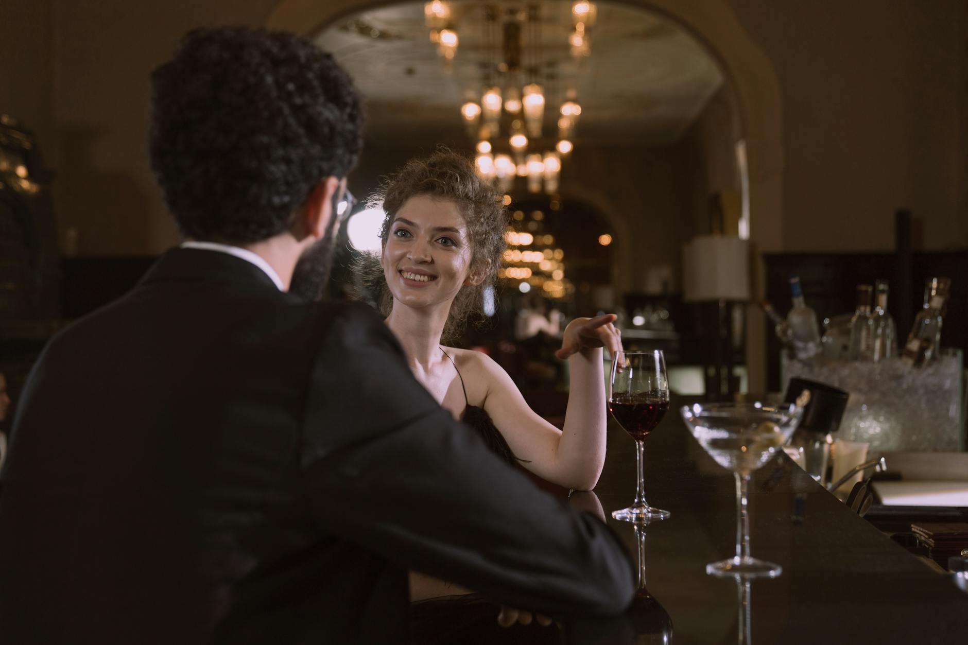 Sophisticated cocktails in an atmospheric bar setting