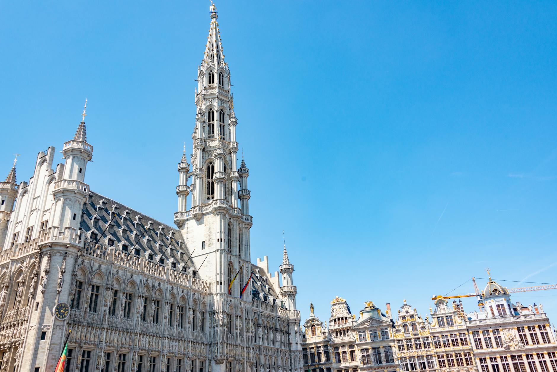 The medieval Porte de Hal gate tower in Brussels