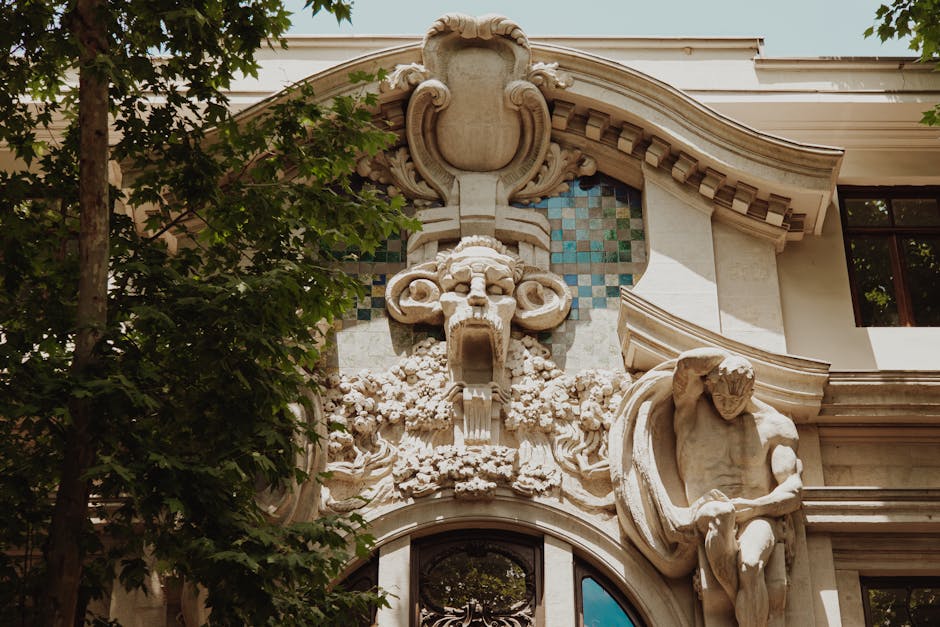 Art Nouveau Brussels tour — best detailed facade featuring ornate sculptures and reliefs on exterior