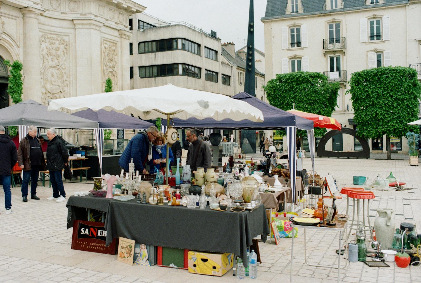 Belgian traditions customs — best Belgian outdoor market with locals shopping for cheese and bread
